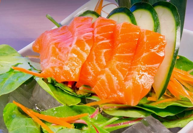 Salmon Sashimi.